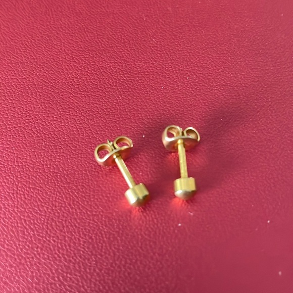 Jewelry 1k Solid Gold Stud Earrings Poshmark